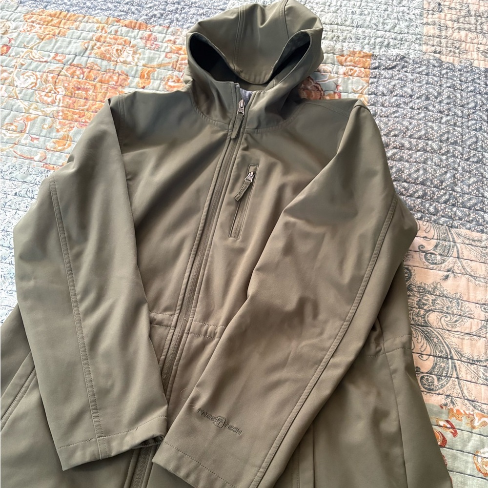 Women's Olive Hooded Raincoat